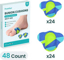Promifun Bunion Pain Relief Pads to Wear with Shoes - 48 ct Bunion Cushion - Moleskin Protect Feet for Men and Women - Water-Resistant Self-Stick Adhesive (Multi-Size, Patterned) | 48 Count ( Multi-size) — 7