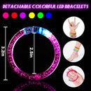 24Pcs Glow in the Dark Party Supplies for Kids/Adults, Flashing Light up Toys LED Bracelets Halloween Glow Sticks, Party Favors Carnival Birthday Concert Gifts Accessory | 24 pcs — 4