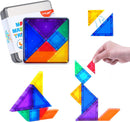 YPLUS Travel Toy Tangram Puzzle for Kids, Mini Magnetic Tiles, 700 Shapes — 1