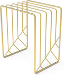 U Brands Mail Organizer, Metal Letter Sorter, Desk Organizer, Gold — 1