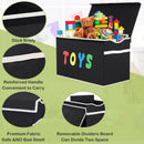 YOLOXO Toy Box Chest, Collapsible Sturdy Storage Bins with Lids, Extra Large Kids Toy Storage Organizer Boxes Bins Baskets for Kids, Boys, Girls, Nursery Room, Playroom, Closet (BLACK) — 5