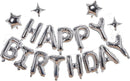 Silver Happy Birthday Balloons Banner Sign Mylar letter Party Decoration | Silvery — 6