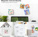 AUREUO Mini Magnetic Canvas Panel 2.5x2.5 Inch / 24 Pack - Small Square Flat Canvas Board with Magnet Back Art Gift Set Bulk Pack Tiny Thin Canvases for Painting & Craft | 2.5"x2.5", Canvas Panel — 6