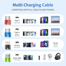 4 in 1 Multi Charging Cable, 2 Pack 5FT Charging Cords for Multiple Devices 5