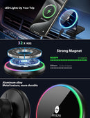 for Magsafe Car Mount Charger 15W LED RGB Car Phone Holder for Dash Vent photo 3