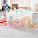 Sterilite Stack & Carry 2-Layer Handle Storage Box with Lids, 4-Pack — 6