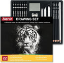 Aenir Charcoal Pencils for Drawing, 22-Piece Sketch Pencils for Drawing Set | Pack of 22 | Graphite Pencil | Black & White — 1