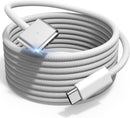 140W USB-C to Magnetic 3 Cable 6.6ft, for MacBook Pro/Air M2-M5, White 1