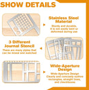 3 Pcs Record Template Metal Planner Stencils for Journaling 5.2X2.3 Inch Flexible Journal Template Stainless Steel Calendar Stencil for Weekly Spread Checklist Drawing DIY Crafts Supplies — 3