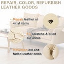 SEISSO Dark Beige Leather Repair Kit for Furniture, Vinyl Repair Kit Leather Dye Leather Repair Kit Car Interior Leather Recoloring Balm — 2