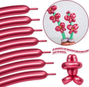 LXZFCRG 260 Long Balloons, Shiny Metallic Latex Twisting Balloon for Balloon Animals, Magic Balloons for Birthdays Wedding Party Decorations 100pcs (Metallic Red) — 4