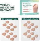 Felt Metatarsal Pads for Foot Pain Relief - Soft Ball of Foot Pads & Supports for Morton's Neuroma, Plantar Fasciitis, All-Day Standing (12 Pairs) 7