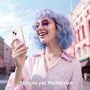 ORNARTO Compatible with iPhone 15 Case 6.1, Slim Liquid Silicone 3 Layers Full Covered Soft Gel Rubber Phone Case, Anti-Scratch Shockproof Protective Cover 6.1 Inch, Chalk Pink — 6