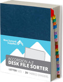 Blue Summit Supplies Expanding Desk File Sorter, Alphabetical, Letter Size — 1