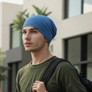 QINGLONGLIN Cooling Skull Cap Sweat Wicking Breathable for Men Women 3 Pack - Black + Blue + Army Green — 7