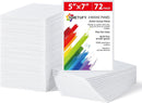 Simetufy 72 Pcs 5x7inch Small Canvas Boards for Kids Painting,Flat Panels | 5"x7" - 72 pack — 1