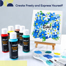 Artkey Acrylic Paint Set, 24 Colors 2 oz/59 ml Acrylic Paint Kit for Professional Artists & Beginners – Craft & Art Supplies for Canvas, Wood, Fabric, Rock, Leather, Ceramic, Glass, Easter Egg | Basics — 7