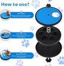 Grevosea Dog Nail Scratch Board, 3 in 1 Dog Scratch Board Rotatable Round Pad for Nails with Treat Box Dogs Nail File Toy Scratching Boards for Dogs Shorten Dog’s Side Nails Easier — 4