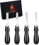 CBHGFEA 4 Size Leather Edge Skiving Bevelers Tool Set (4mm 6mm 8mm 10mm) — 1