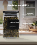 Glass Storage Jars with Bamboo Lid, glass canisters with airtight lids, Clear…