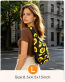 Pritent Crossbody Bags for Women Men Trendy Sling Bag Backpack Casual Chest Bag with Convertible Shoulder Strap | Large | Sunflower — 6