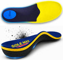 SOLEMAX Charcoal Orthotic Insoles for Men Women – Plantar Fasciitis Arch Support, Heavy Duty 250+ lbs, Odor & Sweat Control Shoe Inserts, Activated Charcoal Technology, Shock Absorbing Cushioning — 1
