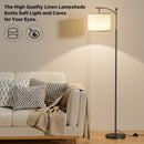 Ambimall 60" Floor Lamp with Remote and Stepless Dimmable Bulb, Black Pole — 7