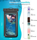 6 Pack 8.5" Waterproof Cell Phone Pouch - Underwater Dry Bag Case Lanyard - Water Proof Clear Holder Protector for iPhone 17 16 15 Pro Max Plus Samsung Galaxy S25 S24 Ultra Note for Beach Swimming — 3