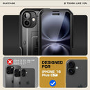 SUPCASE for iPhone 16 Plus Case with Screen Protector & Kickstand, Black — 2