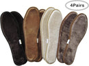 4 Pack Thick Synthetic Wool Insoles for Men Boots Winter Warm Shoe Insoles for Women Sneakers Slippers Bamboo Carbon Liners Faux Shearling Inserts for Shoes, Womens 10/ Mens 9 M US — 7