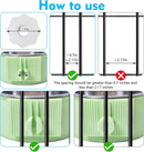 kathson Crate Dog Bowl, Removable Stainless Steel Hanging Pet Kennel Cage Bowl Food & Water Feeder Coop Cup for Puppy, Cat, Rabbit, Guinea Pigs Ferret Bird (2 PCS, Size: M, Blue and Green) — 3