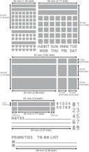 Aleks Melnyk No.423 Metal Stencil for Bullet Journaling, Bookmark, Planning, Banners, Lines, Lists, Planner Stamps, Habit Tracker, Dot Journal Stencil for Diary, Template, Scrapbook — 3