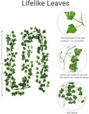 Fake Vines for Room Decor(12 Pack 84 Feet) Aesthetic Artificial Plant Ivy Leaves Hanging Greenery Garlands for Home Bedroom Wall Wedding Party Decor | 84FT 12PCS Vines — 2