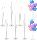 JOYYPOP 6 Sets 28 Inch Balloon Stand Kit, Balloon Holder Stickers Table Decoration Party Birthday Wedding Supplies Accessories | 6 Pack White — 1