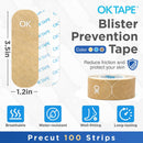 OK TAPE Blister Prevention Tape, 100 Pcs, Moleskin for Blisters, Shoes | Beige-100p — 2