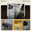 SUPCASE for iPhone 16 Pro Case with Screen Protector & Kickstand, Clear — 2