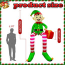 8 FT Christmas Inflatable Outdoor Decorations, Sitting Elf Holding Gift Bag Blow Up Christmas Decorations with Built-in LED Lights for Holiday Party Lawn Garden Yard Outdoor Xmas Decorations — 2