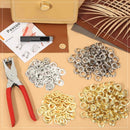 643Pcs Grommet Tool Kit 1/2 Inch(Inside Hole Size) Eyelet Kit with 320Pcs Eyelets Grommets, 320Pcs Washers, and Grommet Eyelet Pliers for Leather/Belt/Shoes/Crafts | 643pcs 1/2 Inch (Inside Diameter) Silver/Gold — 5