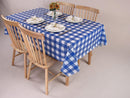 Kesfey Blue Gingham Tablecloth Picnic Party Checkered Table Cover 12 Packs | Bule and White — 5