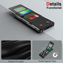Dteck for Google Pixel 8a Case (6.1") 2024, PU Leather/Plastic Phone Case with Magnetic Button Closure Credit Card Holder Slots, Wallet/Kickstand Function, Lightweight Protective Solid Cover, Black — 6