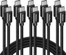 CLEEFUN USB C to USB C Cable 3ft, 5-Pack C to C Cable Fast Charging 60W 1