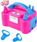 Electric Balloon Pump, Portable Electric Balloon Blower Machine Balloon Air Pump Dual Nozzle 110V 600W Balloon Inflator for Party Decorations | Rose red — 1