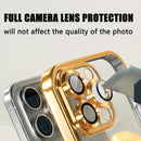 Misscase for iPhone 15 Pro Max Magnetic Glitter Case Compatible with MagSafe,Full Protection Slim Shockproof Anti-Scratch Case with Camera Lens Protector Logo View Dust-Proof Net for Women Gold — 5