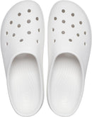 Crocs Unisex Adult Classic Low Profile Lightweight Slip-On Clogs – White — 4
