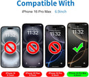 Mothca 2 Pack Matte Glass Screen Protector for iPhone 16 Pro Max[6.9 inch] + 2 Pack Camera Lens Protector, Anti-Glare & Anti-Fingerprint Tempered Glass (Not Privacy Film) Bubble Free, Smooth as Silk — 2