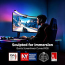 Quntis Curved Monitor Light Bar 15 RGB Backlight for 34"+ Screens, Computer Bar Lights Foldable Dual Light with… — 2