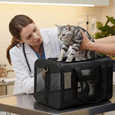 Conlun Cat Carrier Soft-Sided Pets Travel Carriers up to 15 Lbs,Black M — 3