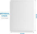GOTIDEAL Stretched Canvas, 12x16 Inch Set of 6, Primed White - 100% Cotton Artist Canvas Boards for Painting, Acrylic Pouring, Oil Paint Dry & Wet Art Media | 12"x16" — 2