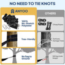 ANYOO Cotton Camping Hammock Portable with Tree Straps Holds 660lbs — 5