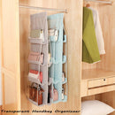 AARAINBOW 1 Pack Hanging Handbag Purse Organizer, Bags Organizor for Purse 8 Pockets Wardrobe Closet Space Saving Handbag Storage, 44.5L x 13.5W (B-Light Gray) — 4